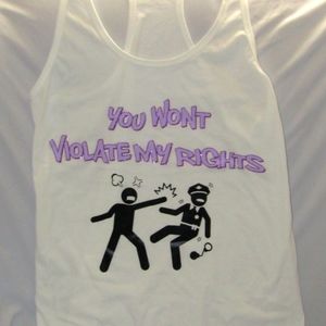 Women's Tank Top "You Won't Violate My Rights"